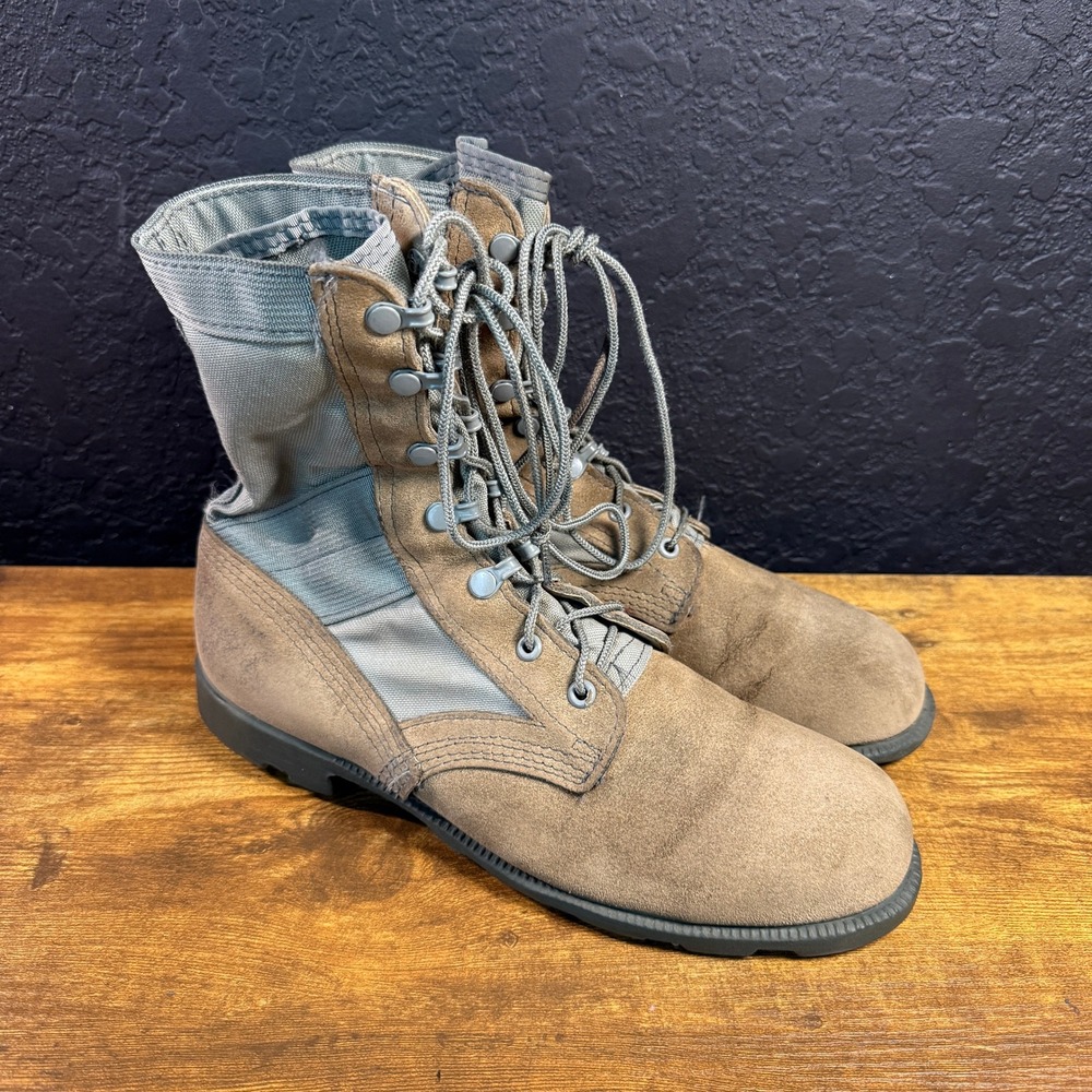 Ro-Search Military Issue Suede Nylon Tactical Combat Boots Tan Mens 9R
